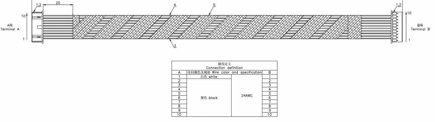 Pylontech US2000 US3000 US5000 Pack Balancing Cable