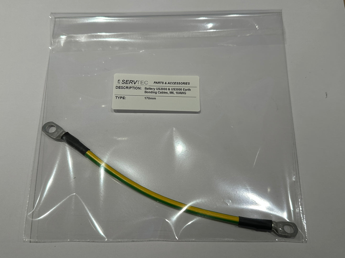 Custom-Length Earth Bonding Cables for Pylontech Batteries (US2000 Plus, US3000, US5000)
