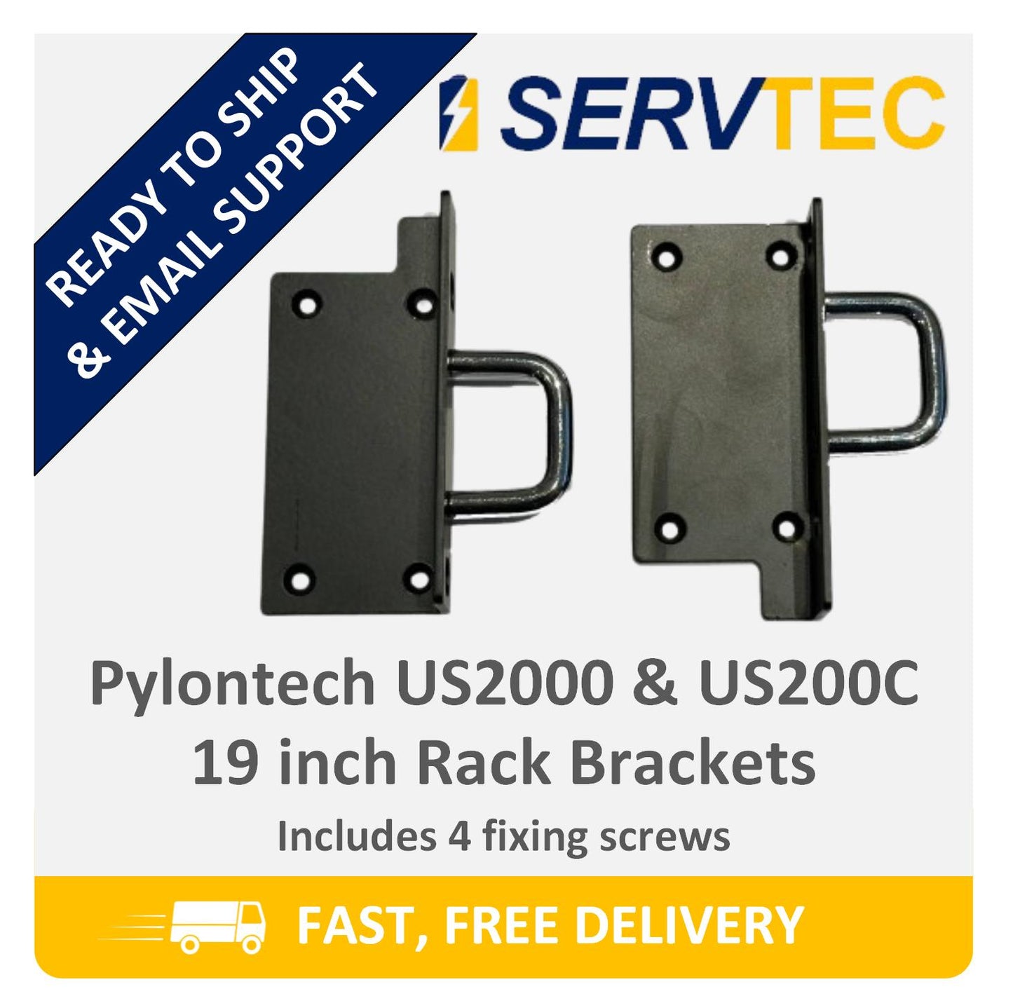 19" Rack Brackets for Pylontech US2000 & US2000C Batteries