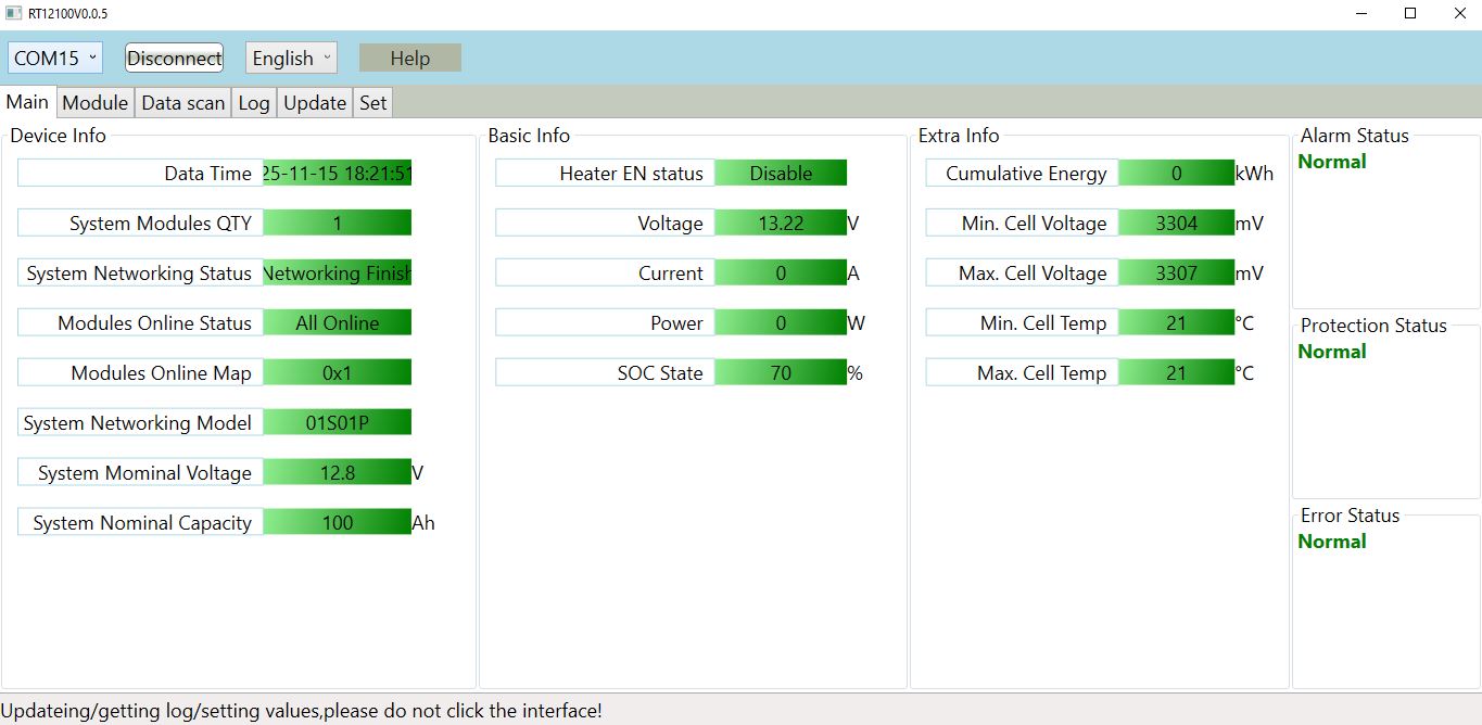 USB Diagnostic Cable for Pylontech RT12100 Battery