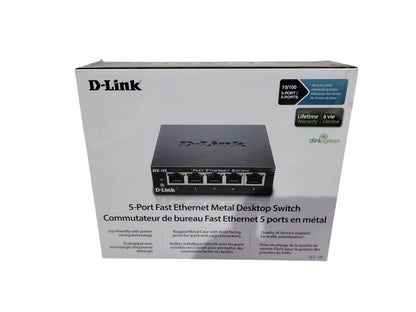 D-Link DES-105 5-Port Fast Ethernet Unmanaged Desktop Switch