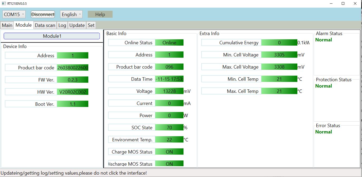 USB Diagnostic Cable for Pylontech RT12100 Battery