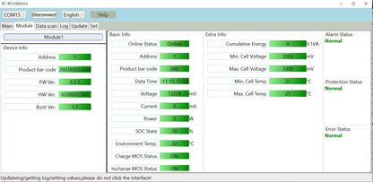 USB Diagnostic Cable for Pylontech RT12100 Battery
