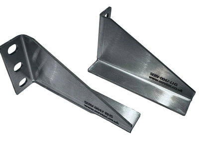 1U Short Shelf / Rear 19" Rack Mount Support Kit for Pylontech Battery – 45, 90 mm Deep, Stainless Steel